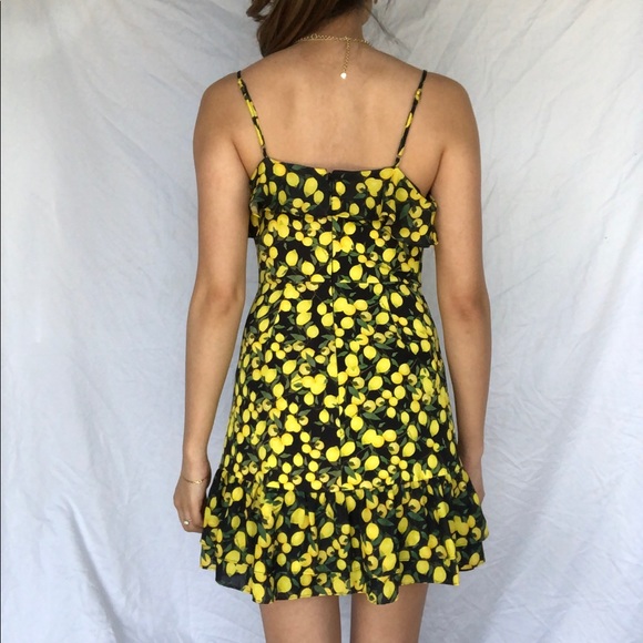 PARKER Lemon Print Ruffle Dress - Picture 2 of 5